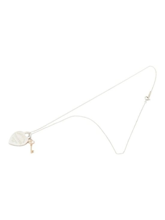 Tiffany & Co Return to Heart Tag Key Pendant Necklace Silver - Picture 4 of 7